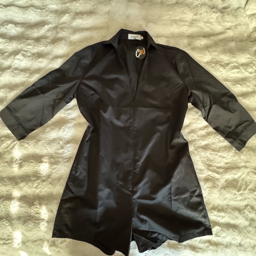 Elegant Chic Romper Zippered Front & Collar 12-14 Casual, Dress or Bartending